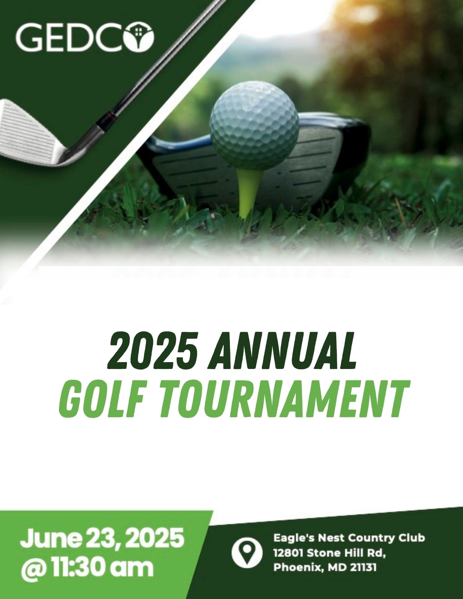 2025 ANNUAL GOLF TOURNAMENT Website Flyer